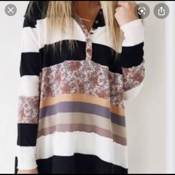 Free People Tops - Free People rugby style tunic